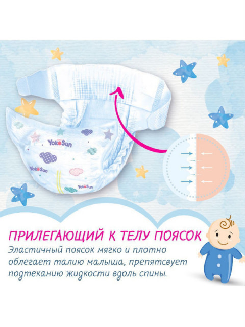 "YOKOSUN" Трусики КОМФОРТ   XXL 28 шт ( 15-23 кг)  упаковка.
