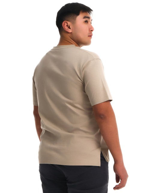 Uniqlo Мужская футболка свободного кроя с V-образным вырезом (короткий рукав натуральный L