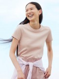 Uniqlo Женская футболка футболка хлопок 12 розовый M