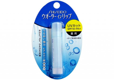 SHISEIDO "Water In Lip"  Увлажняющая гигиеническая губная помада с УФ-фильтром SPF18 PA +,  без цвета, без аромата, 3,5гр