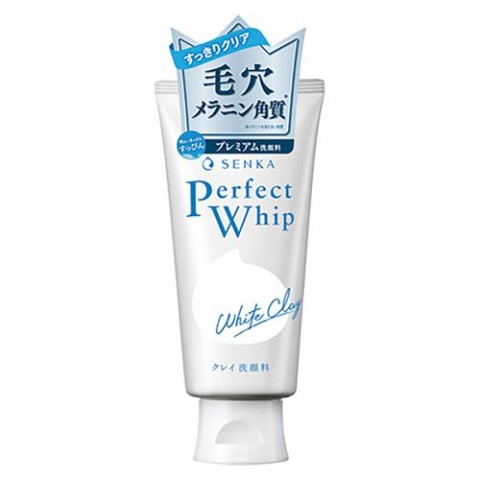 SHISEIDO Senka Perfect Whip  Пенка для лица с белой глиной "Идеальное очищение" .