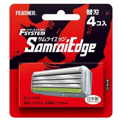FEATHER  F-System Samrai Edge,  Сменные кассеты с тройным лезвием .