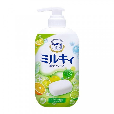 Молочное жидкое мыло для тела Milky Body Soap с нежным цитрусовым ароматом, COW 550 мл