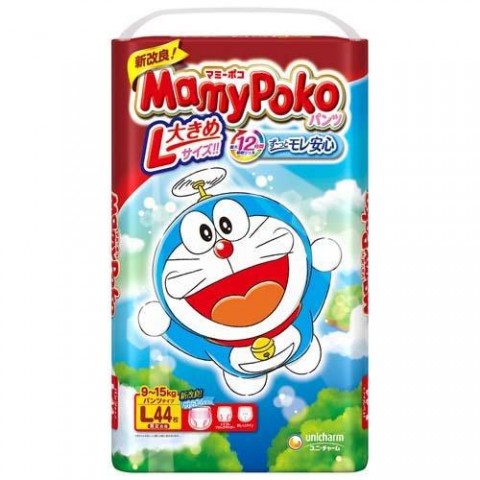 Трусики-подгузники MamyPoko для детей 9-15 кг (L 44 шт)