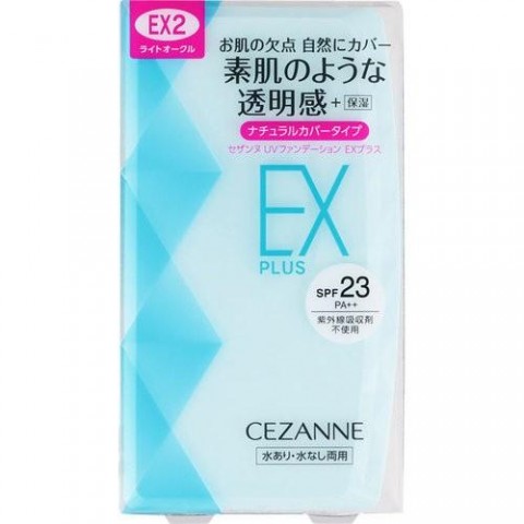 SPF23/PА++ Cezanne UV Foundation EX Plus Пудра с естественным финишом светло-бежевый оттенок EX2