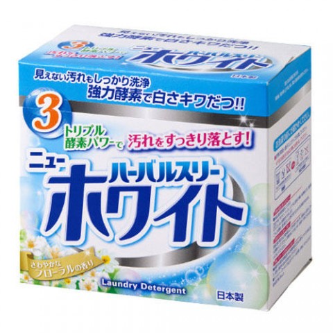 Mitsuei HERBAL THREE WHITE  Стиральный порошок с ферментами и отбеливателем, со свежим цветочным ароматом (Без мерной ложки)