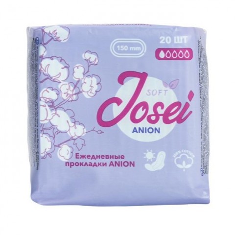 Ежедневные женские прокладки JOSEI ANION (150 мм/1 капля)