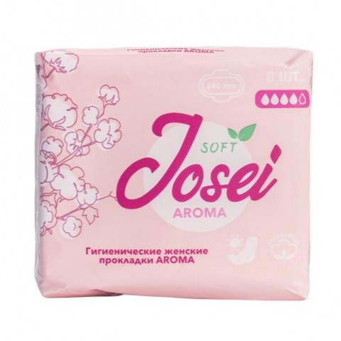 Гигиенические женские дневные прокладки JOSEI AROMA (240 мм/4 капли)