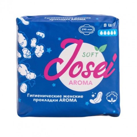 Гигиенические женские ночные прокладки JOSEI AROMA (290 мм/5 капель)