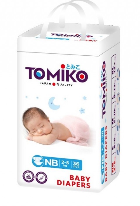 TomiKo Подгузники NB (2-5 кг), 36 шт