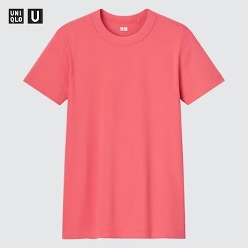 Uniqlo Женская футболка с круглым вырезом, малиновый, размер  L