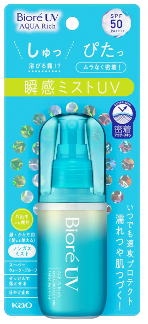 Biore UV Aqua Rich Aqua Солнцезащитный спрей, 60мл