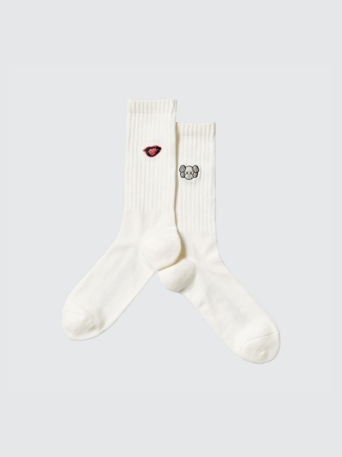 Uniqlo Длинные носки с рисунком, белый