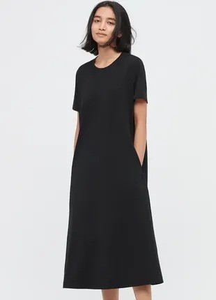 Uniqlo Хлопковое платье AIRism (118см) ЧЕРНЫЙ 3XL