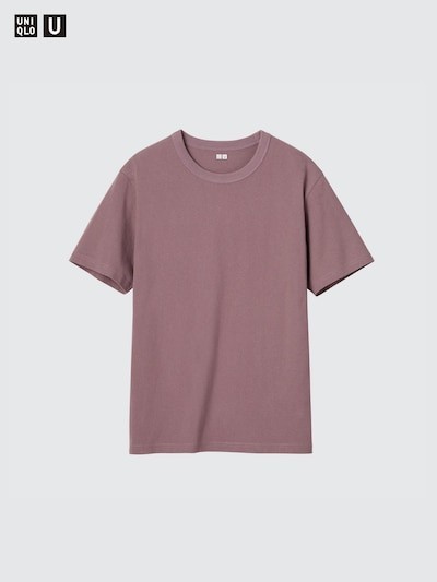 Uniqlo Мужская футболка хлопок фиолетовый М