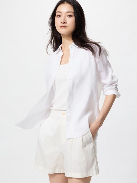 Uniqlo Рубашка женская БЕЛЫЙ XL