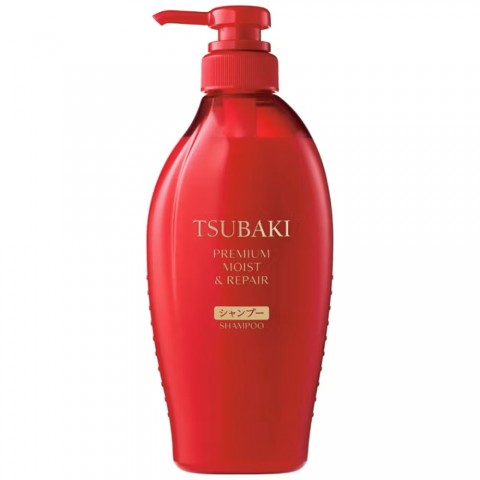 SHISEIDO "Tsubaki" Увлажняющий шампунь для волос с маслом семян камелии и маточным молочком.