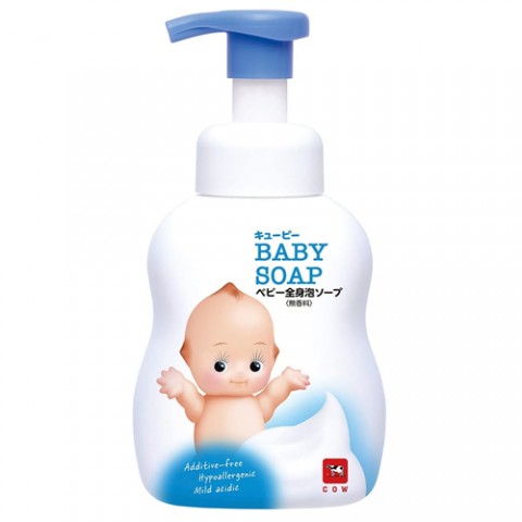 COW BRAND "Kewpie" Детская мыло-пенка "2 в 1" для мытья волос и тела