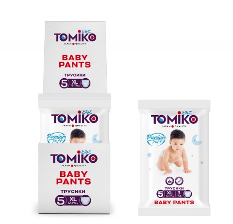 TomiKo Подгузники-трусики Premium Soft XL (12-17 кг) 3 шт