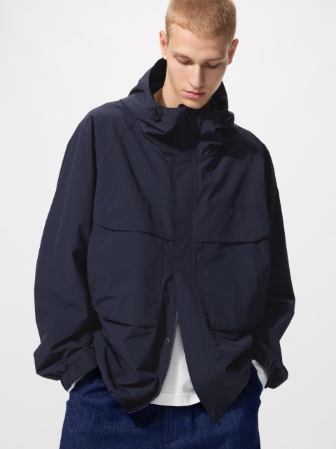 Uniqlo Ветрозащит парка Уни 69 темно-синий XL