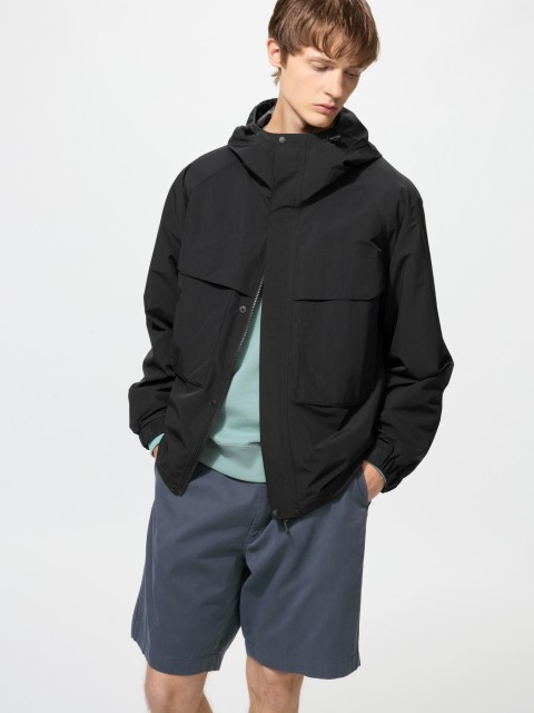 Uniqlo Ветрозащит парка Уни 09 ЧЕРНЫЙ XL