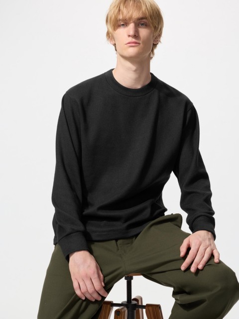 Uniqlo трикотаж флисовая кофта 09 ЧЕРНЫЙ L