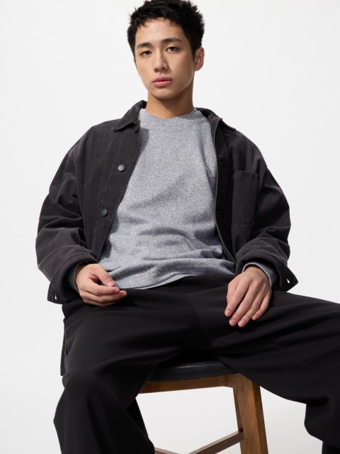 Uniqlo трикотаж флисовая кофта 03 СЕРЫЙ M