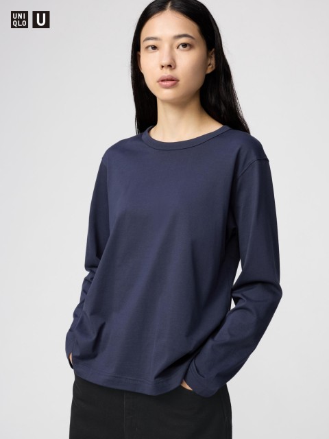 Uniqlo Кофта из хлопка Supima 63 СИНИЙ M