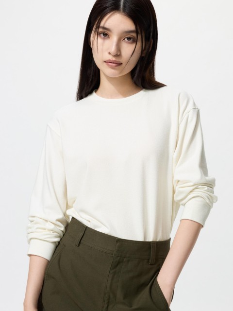 Uniqlo трикотаж флис кофта 01 БЕЛЫЙ XL