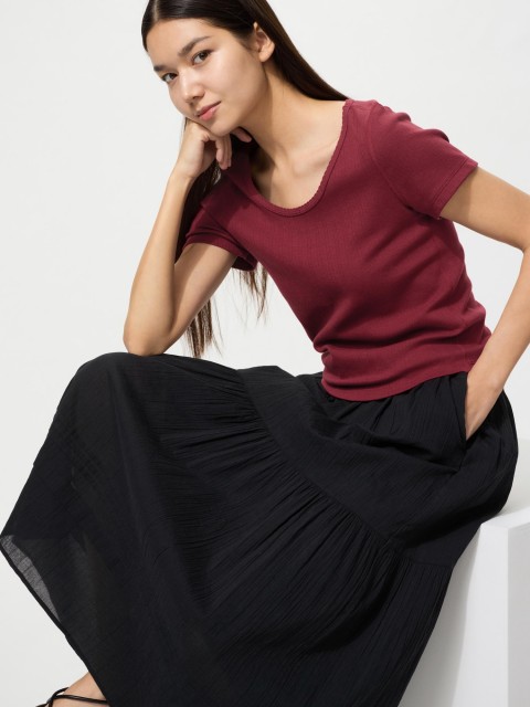 Uniqlo Мини-футболка 18 ВИННЫЙ M