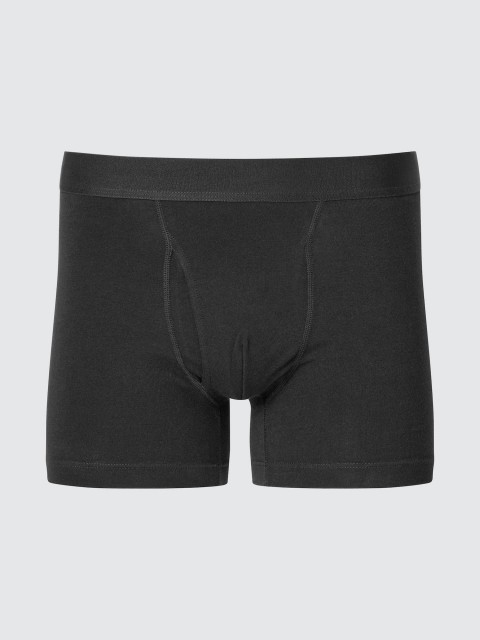 Uniqlo Хлопковые боксер трусы 09 ЧЕРНЫЙ XL