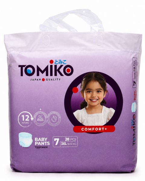TomiKo Подгузники - трусики Comfort+ XXXL  (18-32 кг) 28шт.
