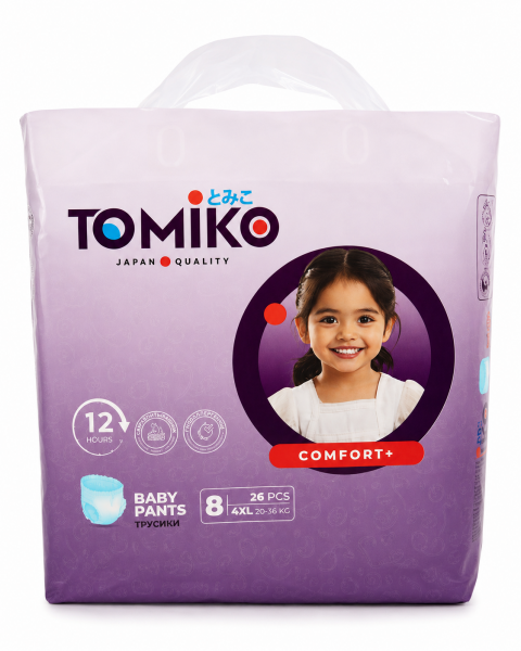 TomiKo Подгузники - трусики Comfort+  XXXXL  (20-36 кг) 26шт
